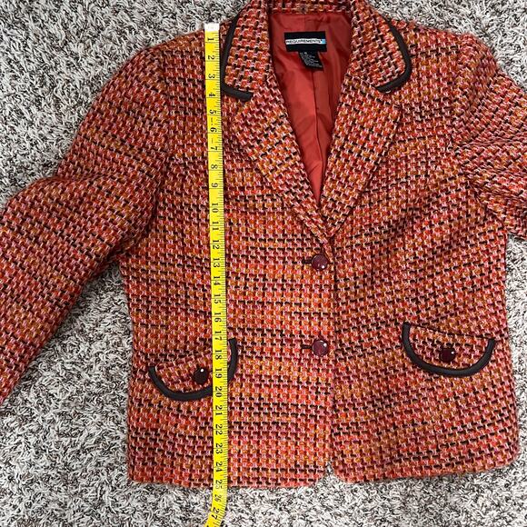 Women’s Requirements orange tweed blazer Size 16 - Picture 8 of 8
